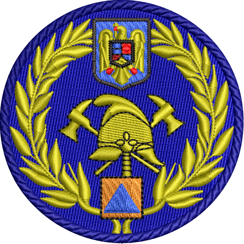 Emblema coifura SVSU brodata - ALBASTRA